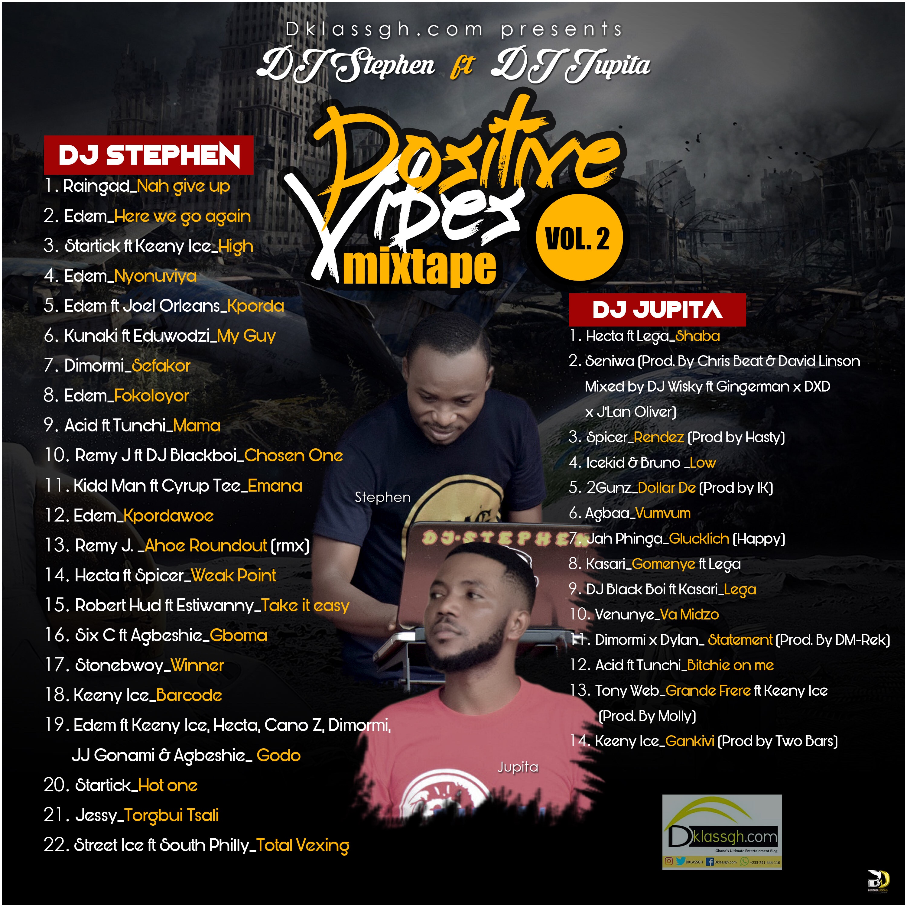 DJ Stephen ft DJ Jupita - Positive Vibez Mix(Vol 2)(Hosted by D.Klass GH)
