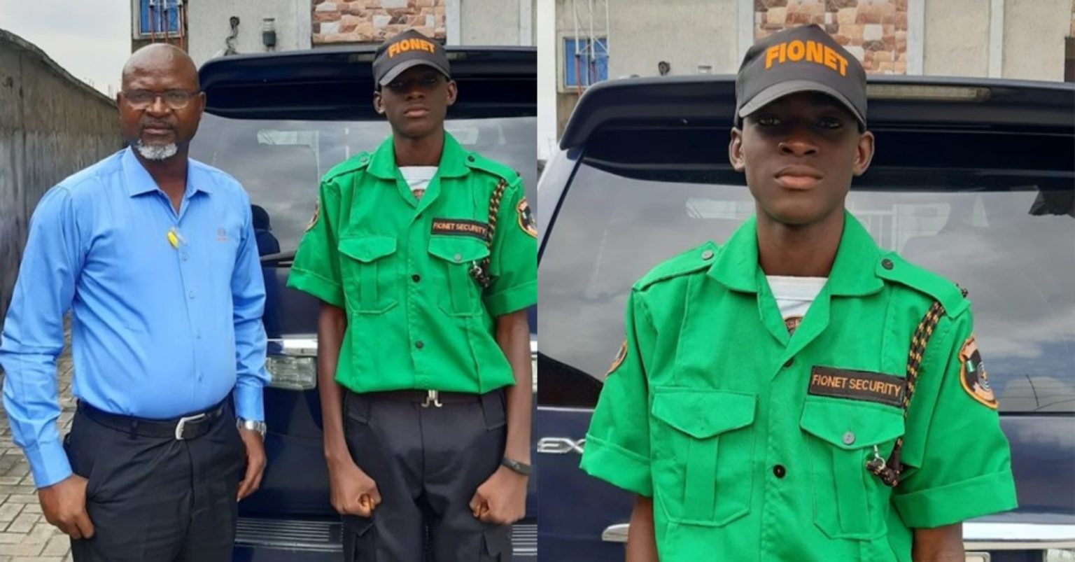 Nigerian Father Employs His Son As Security Man In His Company