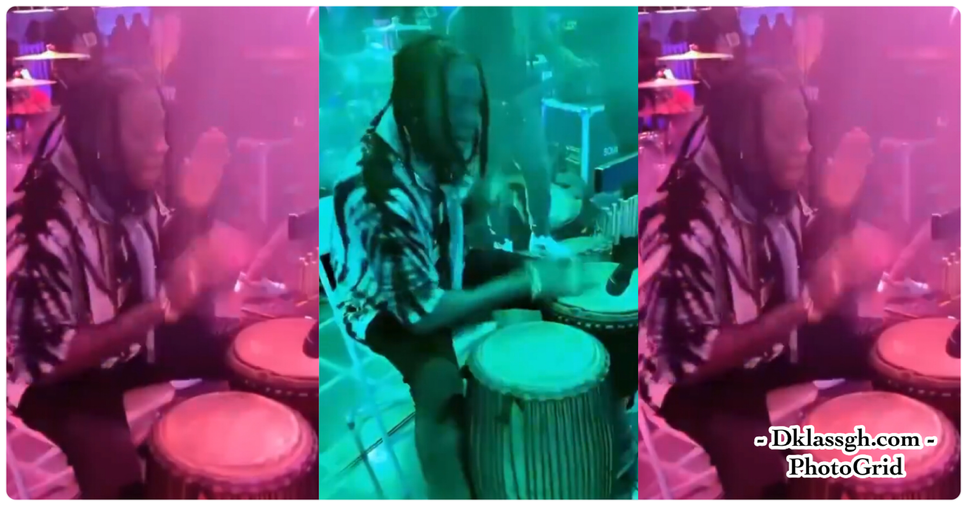 Stonebwoy Display His Drumming Skills