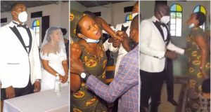 Angry wife storms husbands wedding