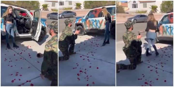 Lady rejected the boyfriends' proposal after He colourfully painted his car with the words 'marry me' surrounded by hearts