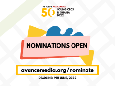 Nominations Opened for 2022 Top 50 Young CEOs in Ghana Ranking