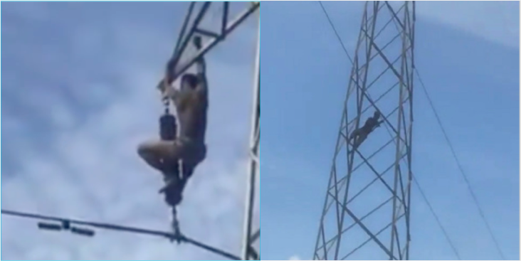 Man intentionally climbs high-tension pole at Kasoa to be electrocuted over hardship in Ghana