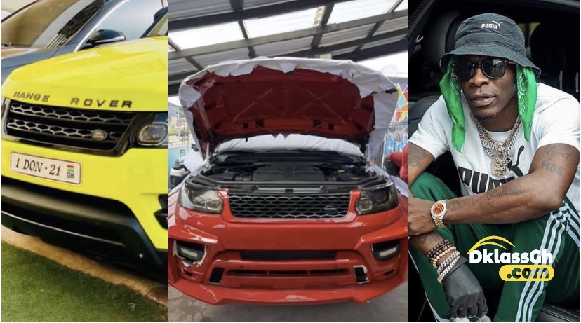Shatta Wale Exposed For Repainting Old Range Rover To Flaunt As A New Birthday Gift