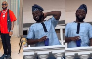 “He looks so lean” – Fans react to new video of Davido at his uncle’s inauguration