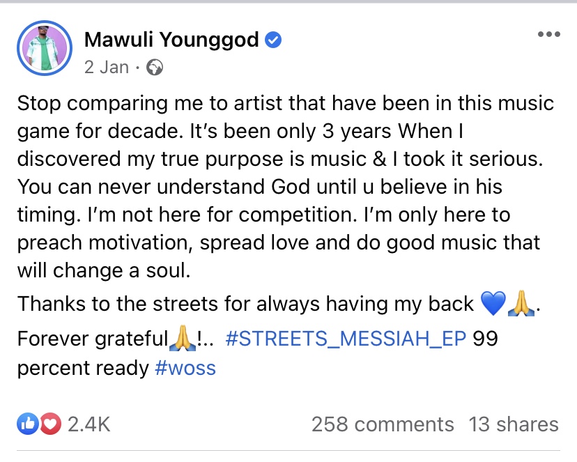 Stop Comparing Me To Artists That Have Been In This Music Game For Decades - Mawuli Younggod Warns