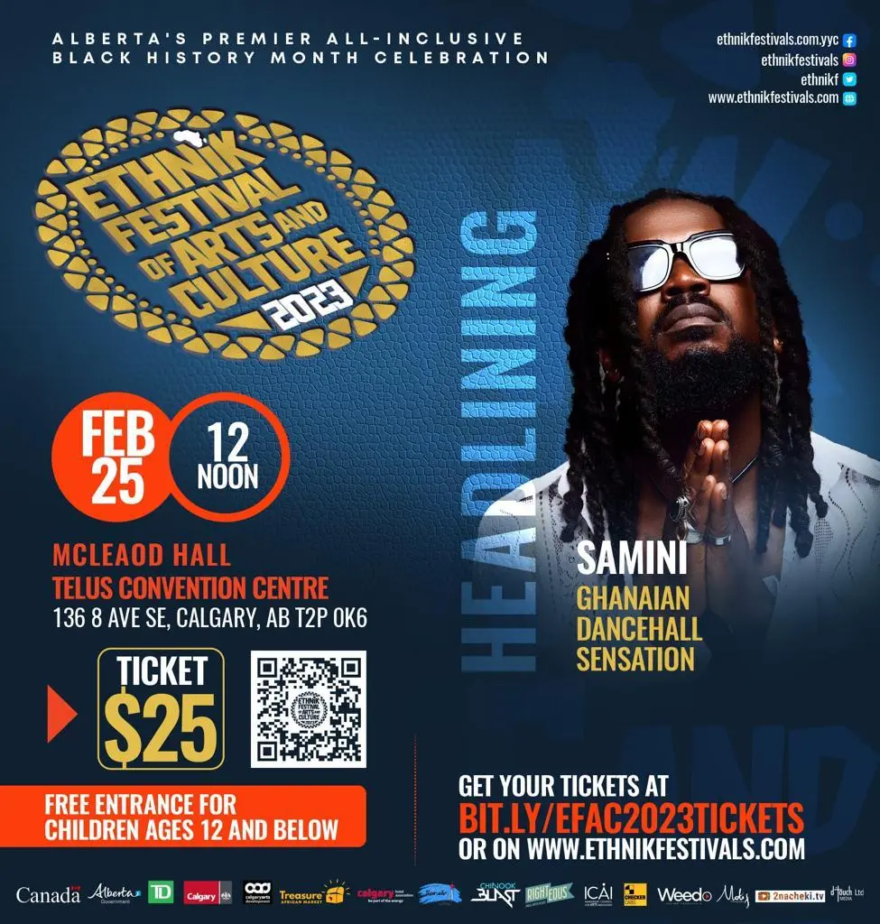 Samini, Alison Hinds headline 2023 Edition of Ethnik Festival Of Arts And Culture in Canada this weekend