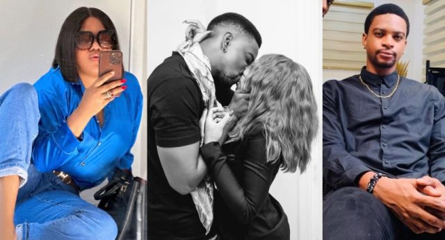 It’s doing me like I should post her picture – Toyin Abraham threatens as Olumide Oworu hides lover’s face