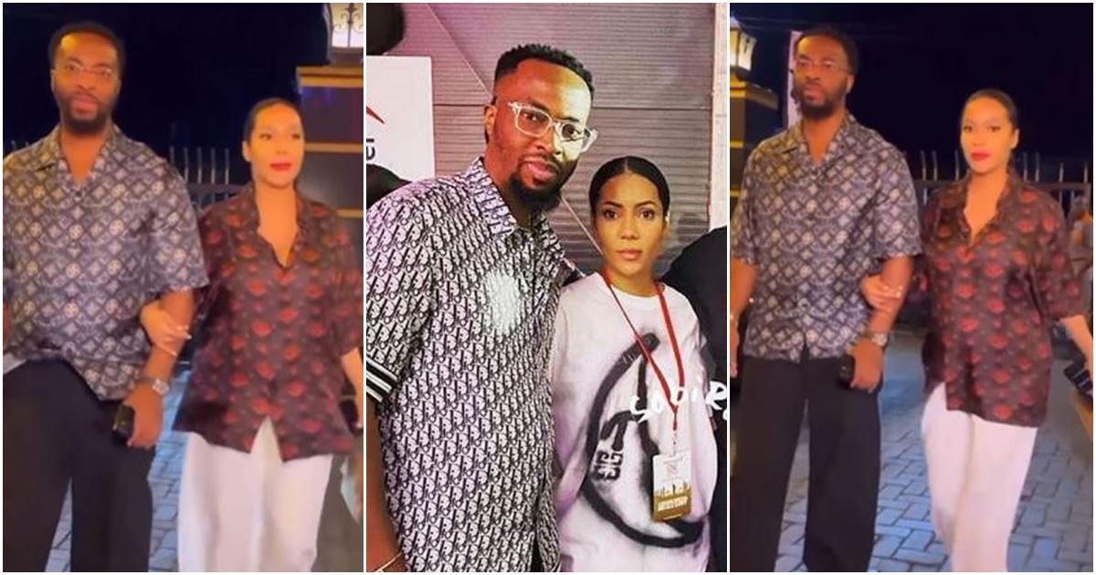 "Press their necks" - Fans gush as pregnant Maria Chike and lover, Kelvin step out in style -VIDEO