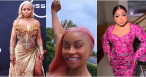 Reactions as US socialite Blac Chyna announces Bobrisky as ambassador for her luxury hair brand
