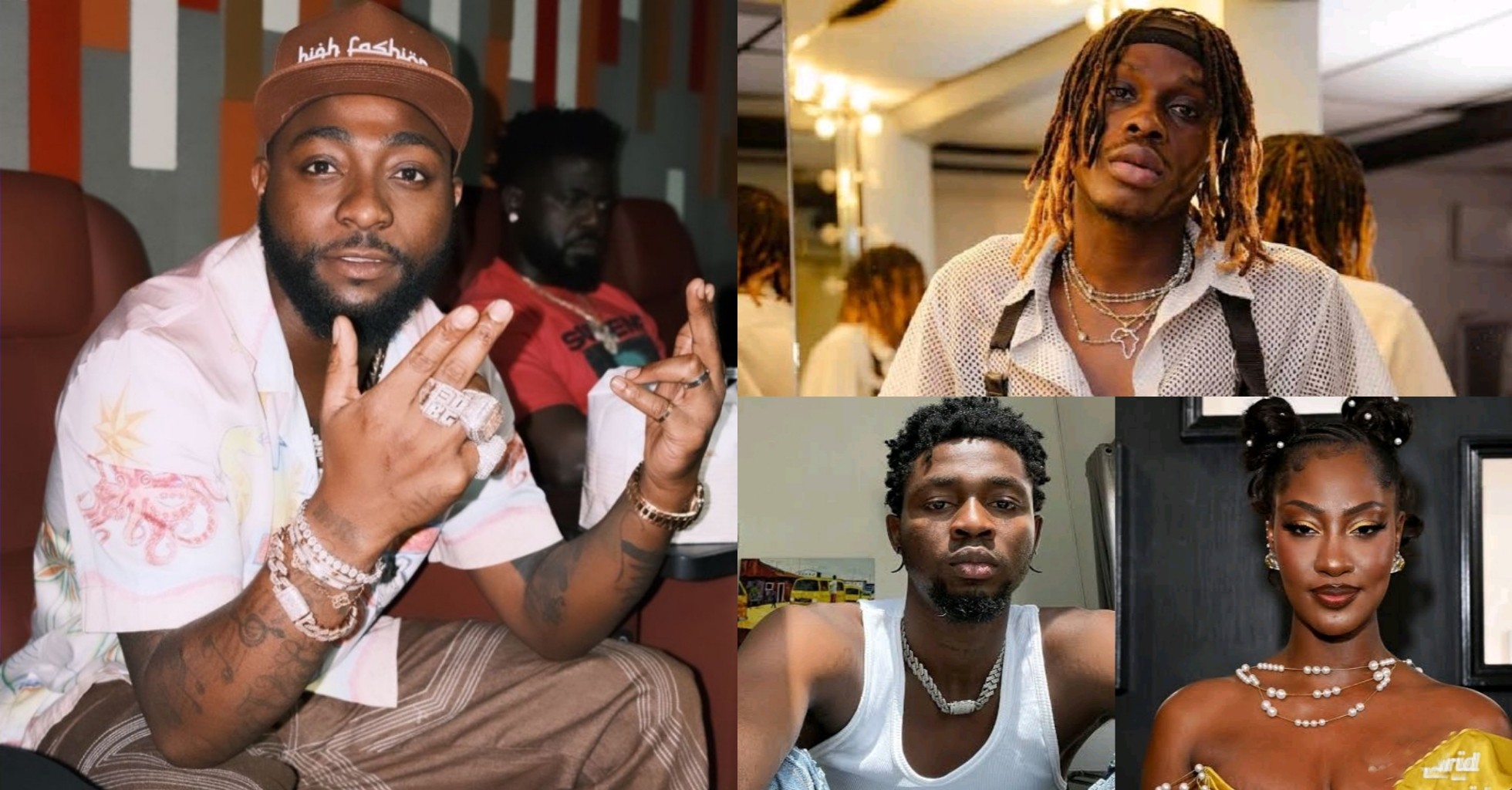 Uproar as Davido snubs Fireboy, Tems, Omah Lay as he lists next 'big 5' 