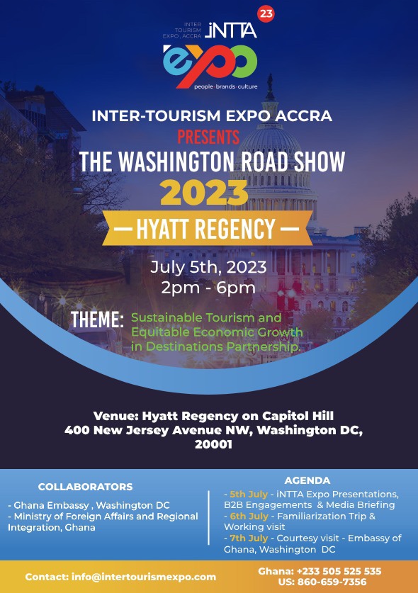 Inter Tourism Expo Accra To Host Washington DC Roadshow on July 5.