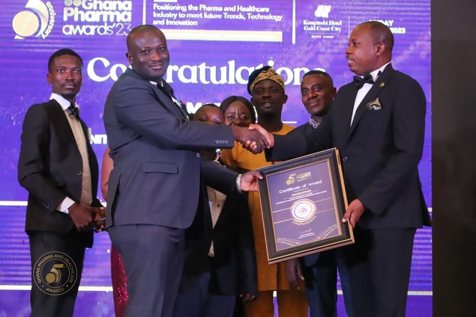 Anthony Adjepong wins Most Promising Entrepreneur of the year at Ghana Pharma Awards 2023
