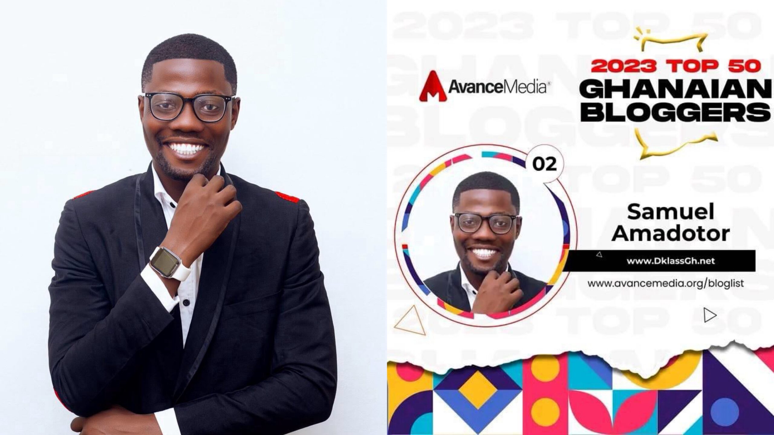 D.Klass GH adjudged the Number 2 Blogger of the Year at Top 50 Ghanaian Bloggers 2023