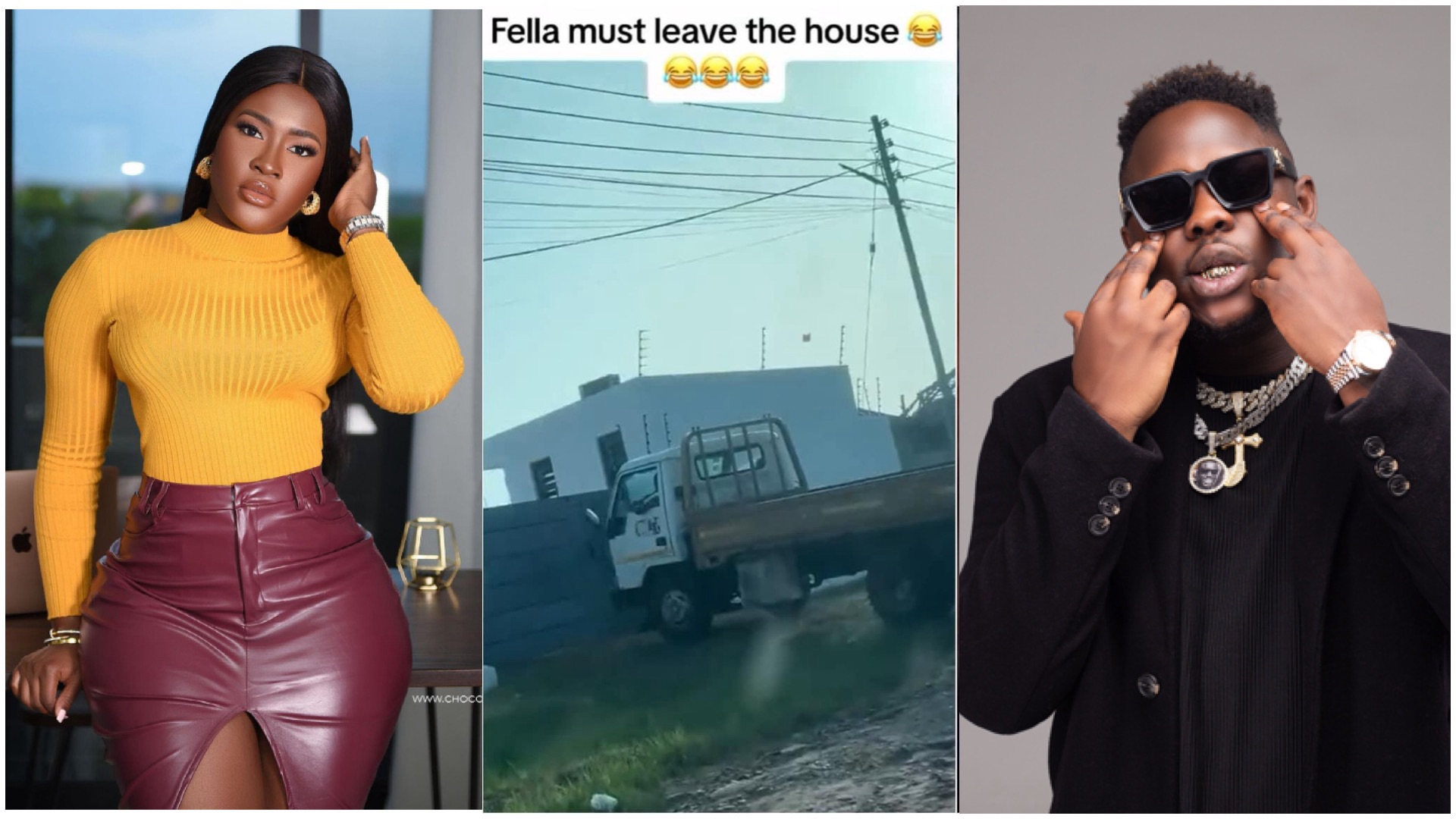 Video of Fella Makafui Reportedly Packing Out Of Medikal’s House Surface Online (Watch)