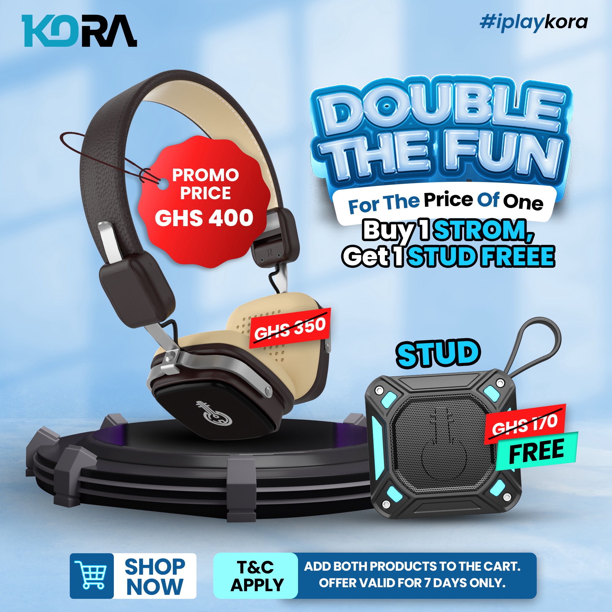 Kora Launches Explosive 7-Day Promotion: Buy 1 Strom, Get 1 Stud Free