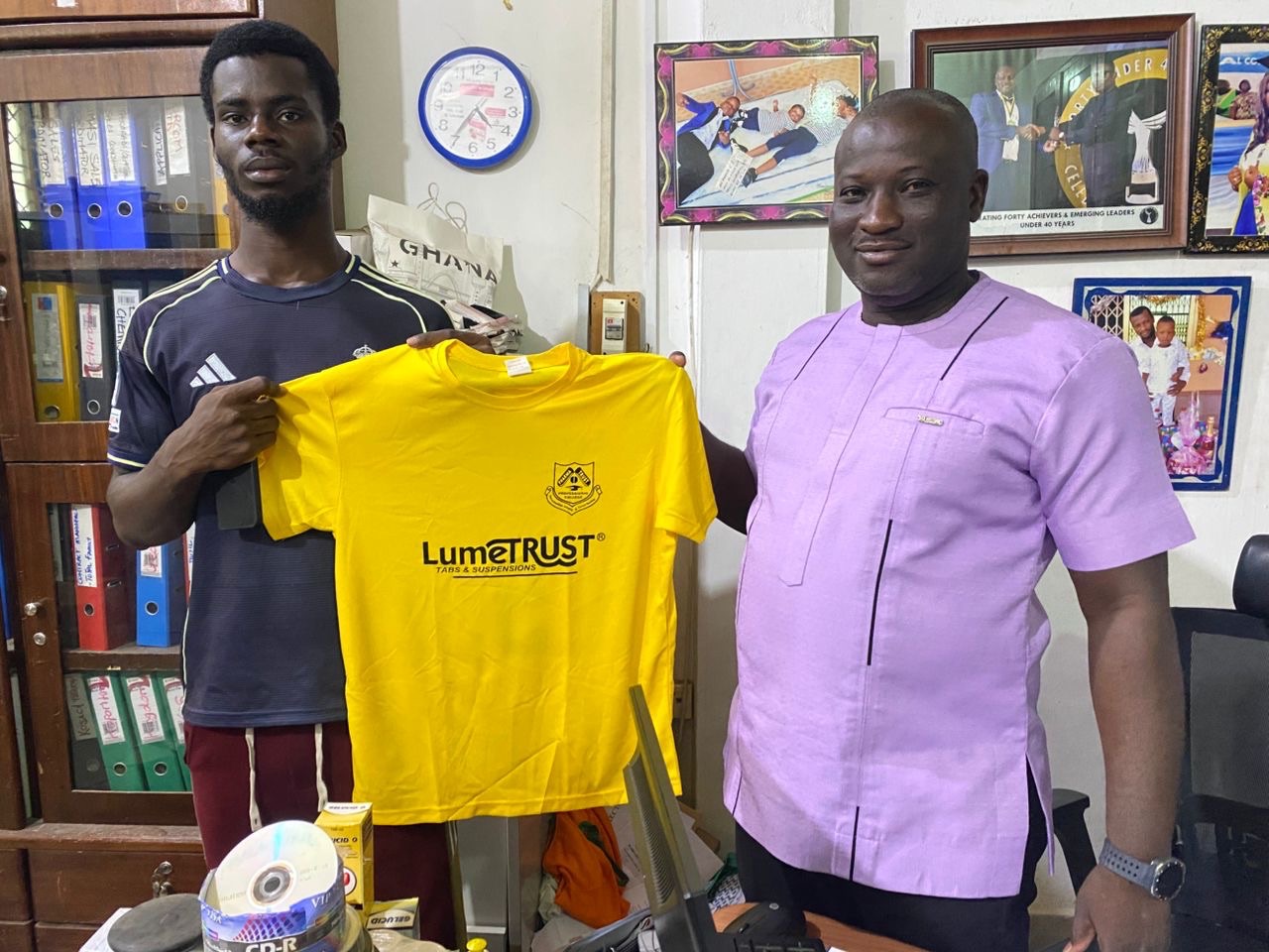 Pharmatrust Games: Director Dr. Anthony Adjepong Donates Football Jerseys to SRC