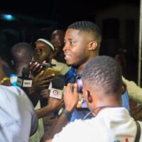 Hon. Edem Agbana speaking to the media